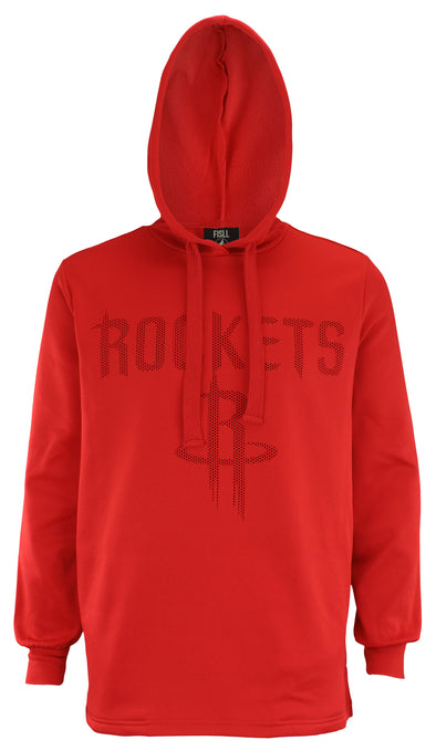 FISLL NBA Men's Houston Rockets Perforated Pullover Hoodie