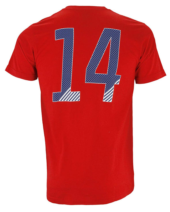 BPFC Soccer Men's USA Bumpy Pitch Short Sleeve Shirt, Red