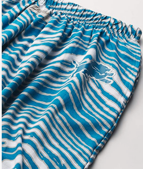 Zubaz Detroit Lions NFL Men's Zebra Left Hip Logo Lounge Pant