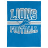 FOCO NFL Detroit Lions Stripe Micro Raschel Plush Throw Blanket, 45 x 60