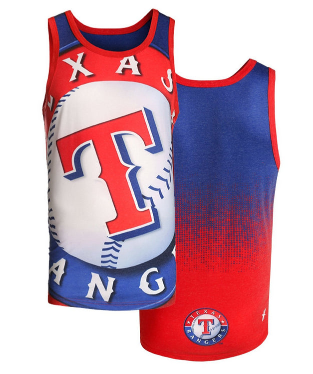 MLB Men's Texas Rangers Big Logo Tank Top Shirt, Red – Fanletic