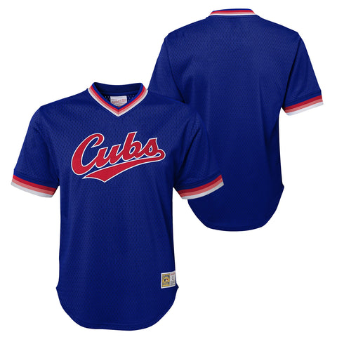 Mitchell & Ness NBA Youth (8-20) Chicago Cubs Throwback Mesh V-Neck Jersey Top