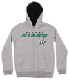 Reebok NHL Youth Dallas Stars Stated Full Zip Hoodie, Gray