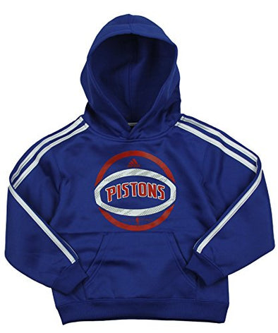 Adidas NBA Little Boy's Kids Detroit Pistons 3 Stripe Pullover Sweater Hoodie, Blue