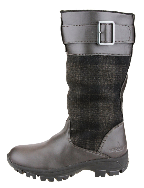 London Fog Women's Martha Plaid Winter Snow Boots, 2 Colors