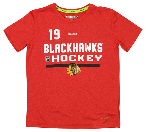 Reebok NHL Youth Boys Chicago Blackhawks Jonathan Toews #19 Speedwick T-Shirt