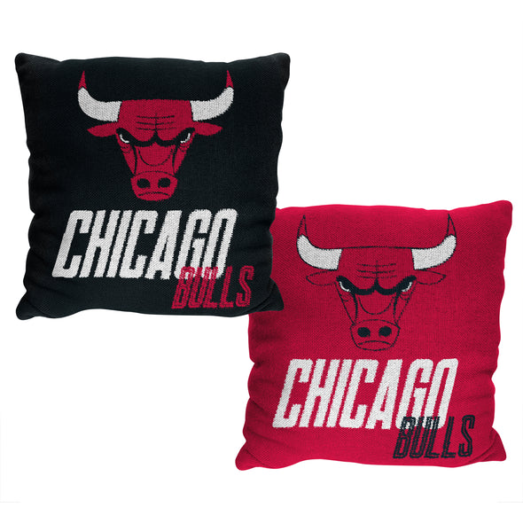 Northwest NBA Chicago Bulls 20x20 Double Sided Jacquard Accent Throw Pillow