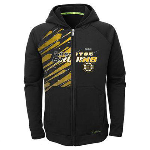 Reebok NHL Hockey Men's Boston Bruins TNT Full Zip Printed Hoodie