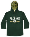 Zubaz NFL Women's Green Bay Packers 3/4 Sleeve Hoodie With Classic Zebra Print Accents