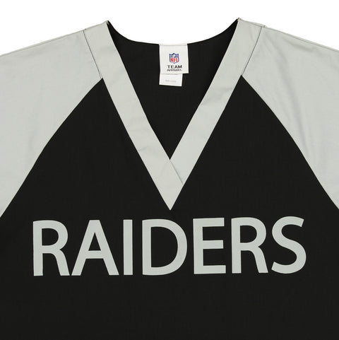 Fabrique Innovations NFL Unisex Las Vegas Raiders Scrub Top