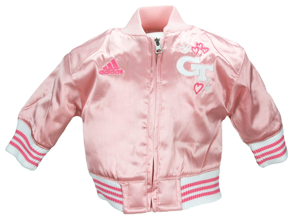 Adidas NCAA Newborn Georgia Institute Of Technology Satin Cheer Jacket - Pink