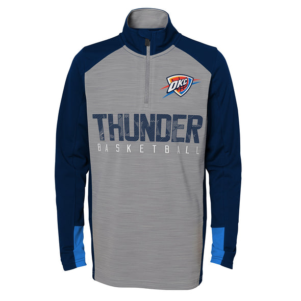 Outerstuff NBA Youth Boys Oklahoma City Thunder "Shooter" 1/4 Zip Sweater