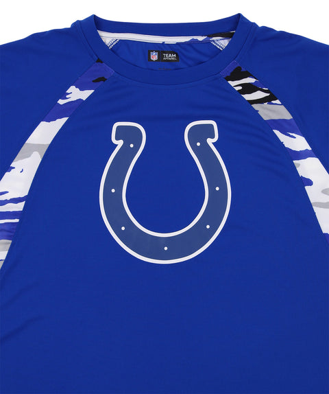 Zubaz NFL Men's Indianapolis Colts Camo Solid T-Shirt