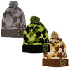 Flat Fitty Catch & Release Gang Patched Camo Cuff Pom Pom Beanie Cap Hat