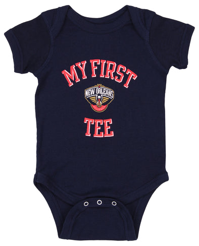 Outerstuff NBA Newborn New Orleans Pelicans "My First" Short Sleeve Creeper