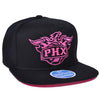 Adidas NBA Phoenix Suns Men's Black and Pink Snapback Hat, OSFM
