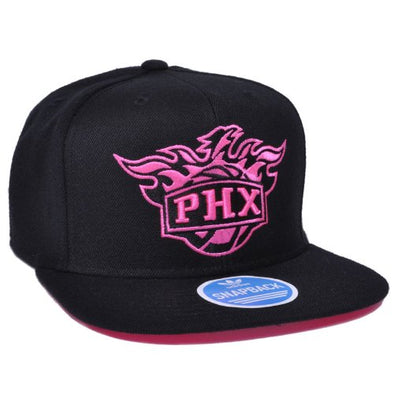 Adidas NBA Phoenix Suns Men's Black and Pink Snapback Hat, OSFM