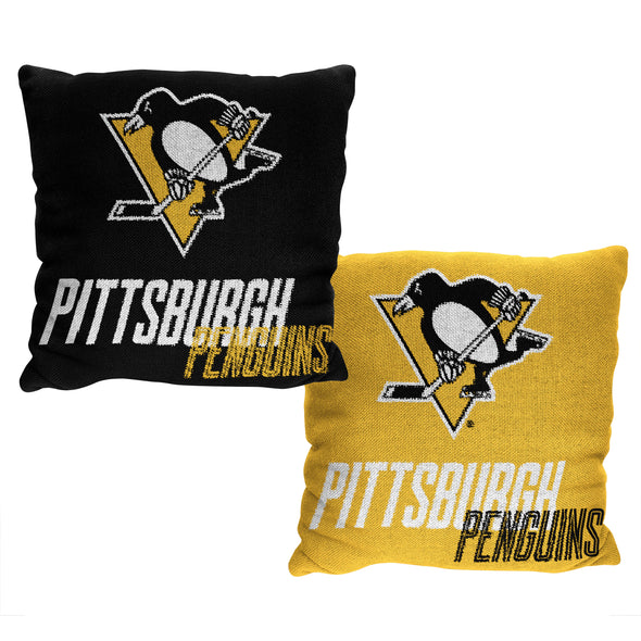 Northwest NHL Pittsburgh Penguins Reverb Double Sided Jacquard Accent Throw Pillow