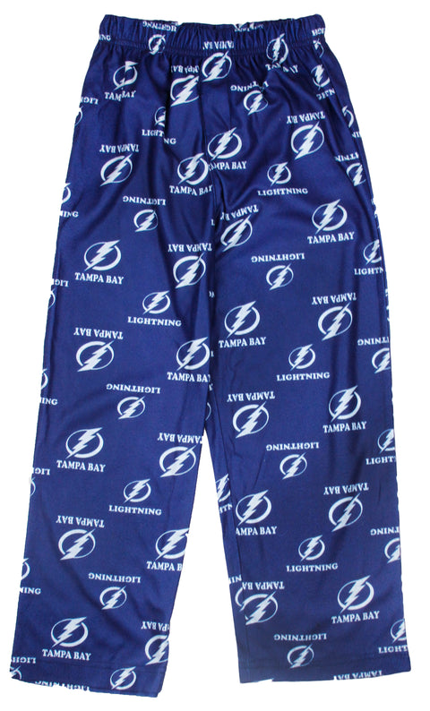 NHL Hockey Little Kids / Youth Tampa Bay Lightning Lounge Pajama Pants, Blue