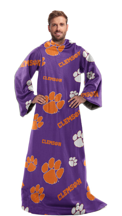 Northwest NCAA Clemson Tigers Toss Silk Touch Comfy Thow with Sleeves