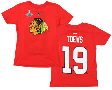 NHL Youth Chicago Blackhawks Jonathan Toews #19 Player Tee, Red