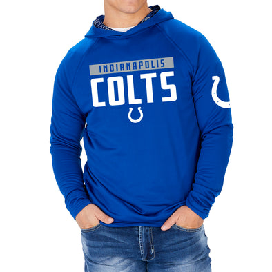 Zubaz NFL Men's Indianapolis Colts Team Color Hoodie W/ Viper Print Details