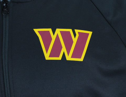 Zubaz Washington Commanders NFL Men's Full Zip Fleece Hoodie Jacket, Black