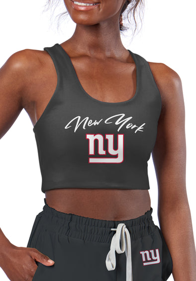 Certo By Northwest NFL Women's New York Giants Collective Reversible Bra, Charcoal