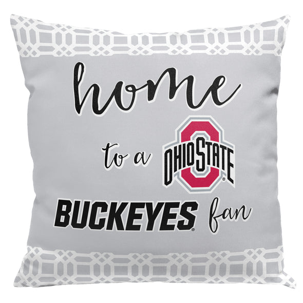 Northwest NCAA Ohio State Buckeyes Home Fan 2 Piece Throw Pillow Cover