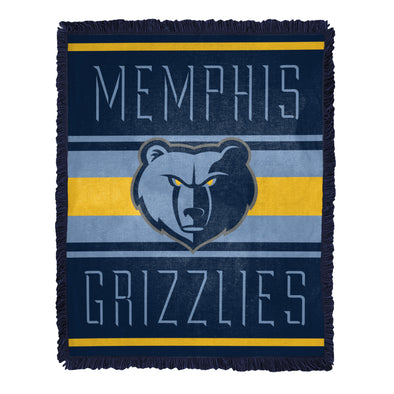 Northwest NBA Memphis Grizzlies Nose Tackle Woven Jacquard Throw Blanket
