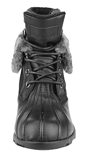 London Fog Women's Sherlocke Fashion Lace Up Faux Fur Winter Snow Boots, 2 Colors