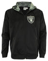 Zubaz NFL Oakland  Raiders Men's Heavyweight Full Zip  Fleece Hoodie