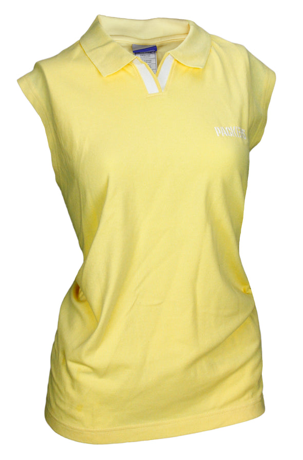 Reebok Women's NFL Green Bay Packers Sleeveless Polo Shirt, Yellow