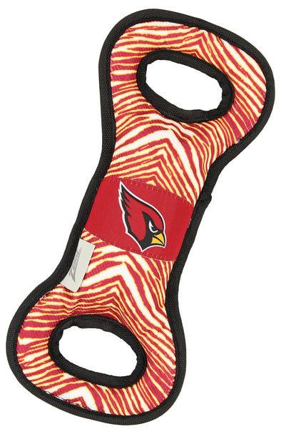 Zubaz X Pets First NFL Arizona Cardinals Team Logo Dog Tug Toy with Squeaker