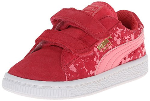 Puma Suede Speckle V Kids Toddler Sneaker Shoes - Salmon