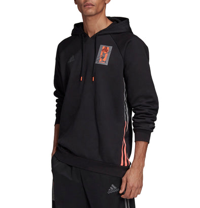 Adidas Men's TAN Geoff Gouveia Soccer Hoodie, Black
