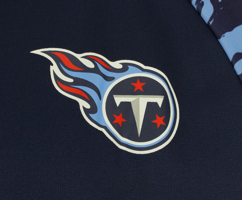 Zubaz NFL Men's Tennessee Titans Full Zip Hoodie with Lava Sleeves