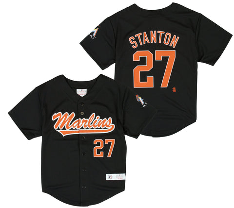 MLB Baseball Kids / Youth Miami Marlins Giancarlo Stanton # 27 Jersey - Black
