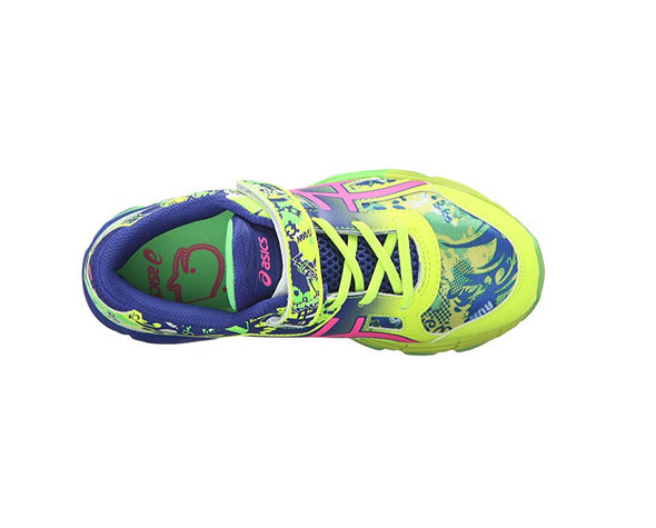 ASICS Gel-Noosa Kids Tri 11 PS Running Shoe, Safety Yellow/Pink Glow/Blue