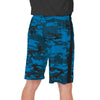 Zubaz Men's NFL Carolina Panthers Lightweight Camo Lines Shorts with Logo