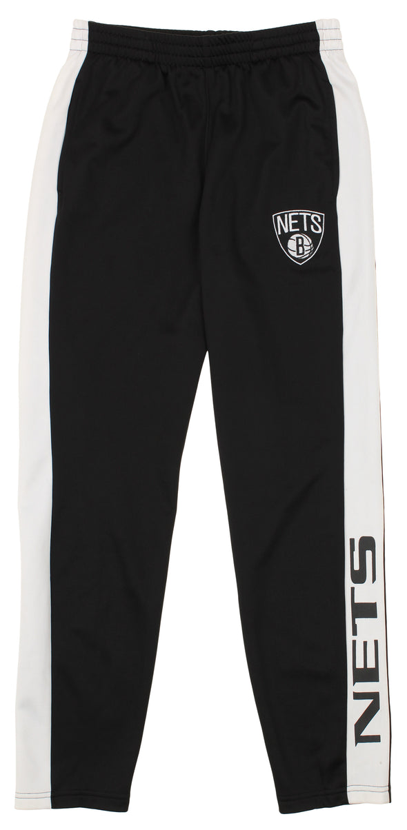 OuterStuff NBA Youth Boys Side Stripe Slim Fit Performance Pant, Brooklyn Nets