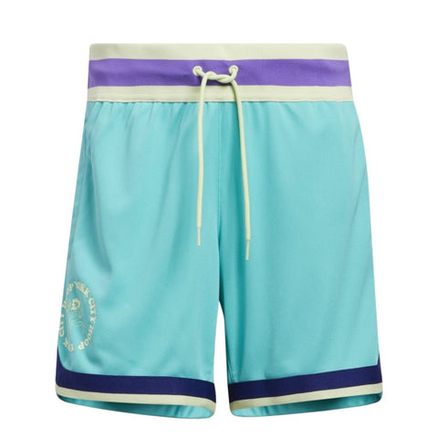 Adidas Women's Hoop York City Knit Shorts, Semi Mint Rush