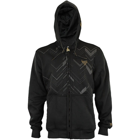 Zipway NBA Men's Chicago Bulls Signature Black and Gold Full Zip Hoodie