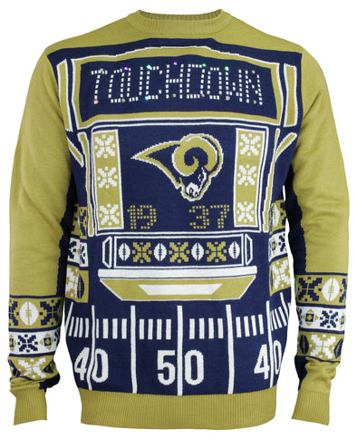 Forever Collectibles NFL Men's Los Angeles Rams Ugly Light Up Sweater
