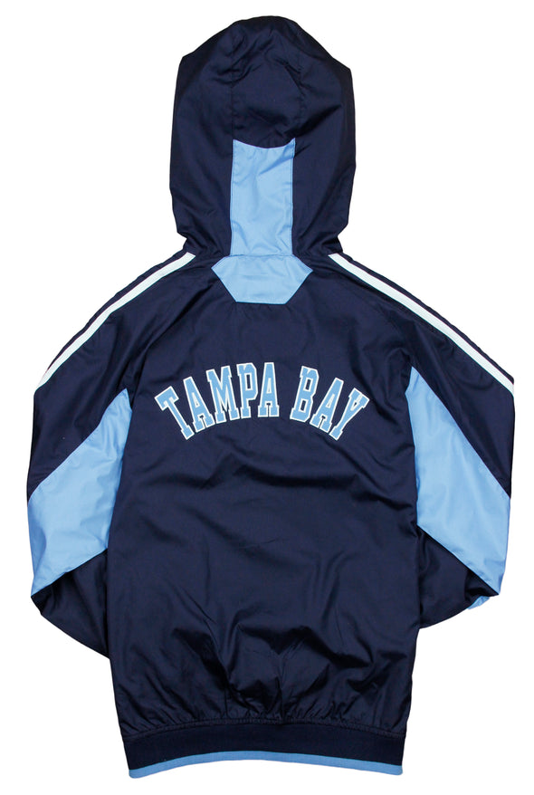 Adidas MLB Baseball Youth Tampa Bay Devil Rays Lightweight Hooded Jacket