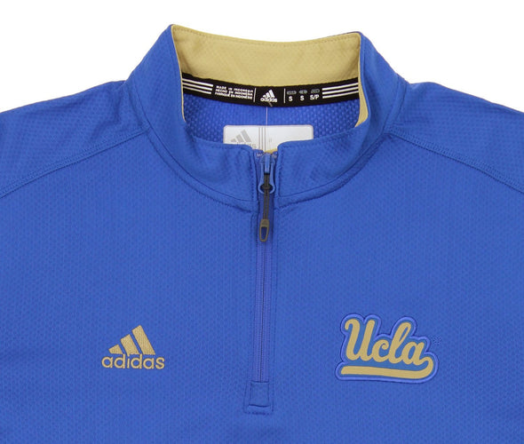 Adidas NCAA Men's UCLA Bruins Player ClimaWarm Quarter Zip Pullover Shirt, Blue