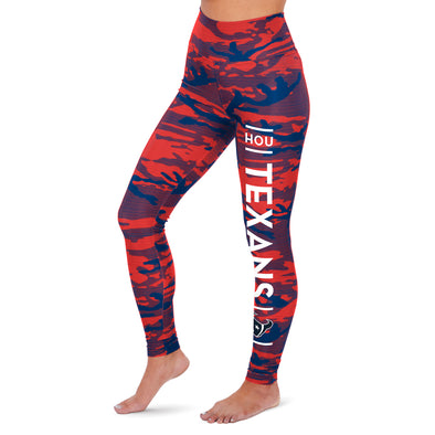 Zubaz NFL Women's Houston Texans Marled Camo Lines Leggings