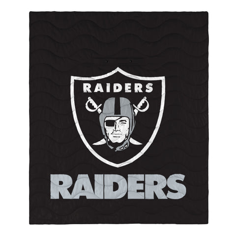FOCO NFL Las Vegas Raiders Exclusive Outdoor Wearable Big Logo Blanket, 50" x 60"
