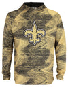 Zubaz NFL New Orleans Saints Men's Static Body Lightweight French Terry Hoodie