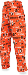 Zubaz NFL Football Men's Cincinnati Bengals Print Logo Comfy Pants w/Wordmark